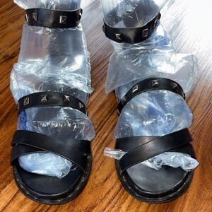 Valentino Garavani Rock Stud Leather Strappy Sandals